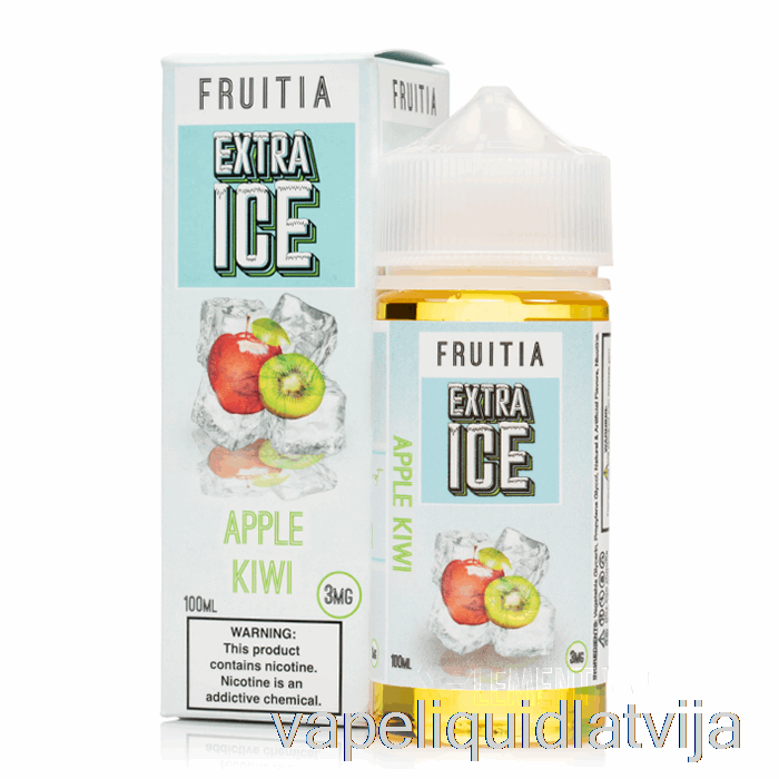 ābolu Kivi - Papildu Ledus - Fruitia - 100ml 0mg Vape šķidrums